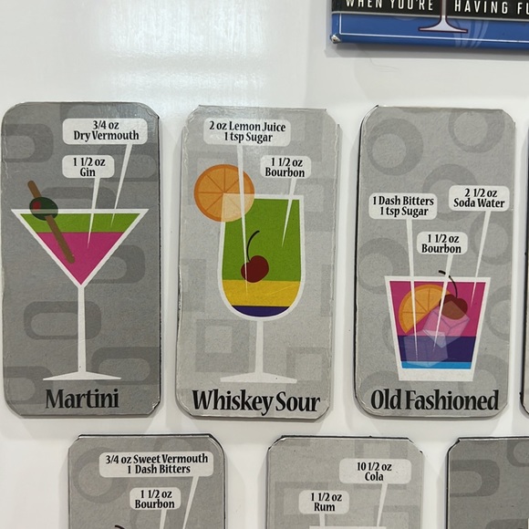 Cocktail recipe magnets - Picture 2 of 6
